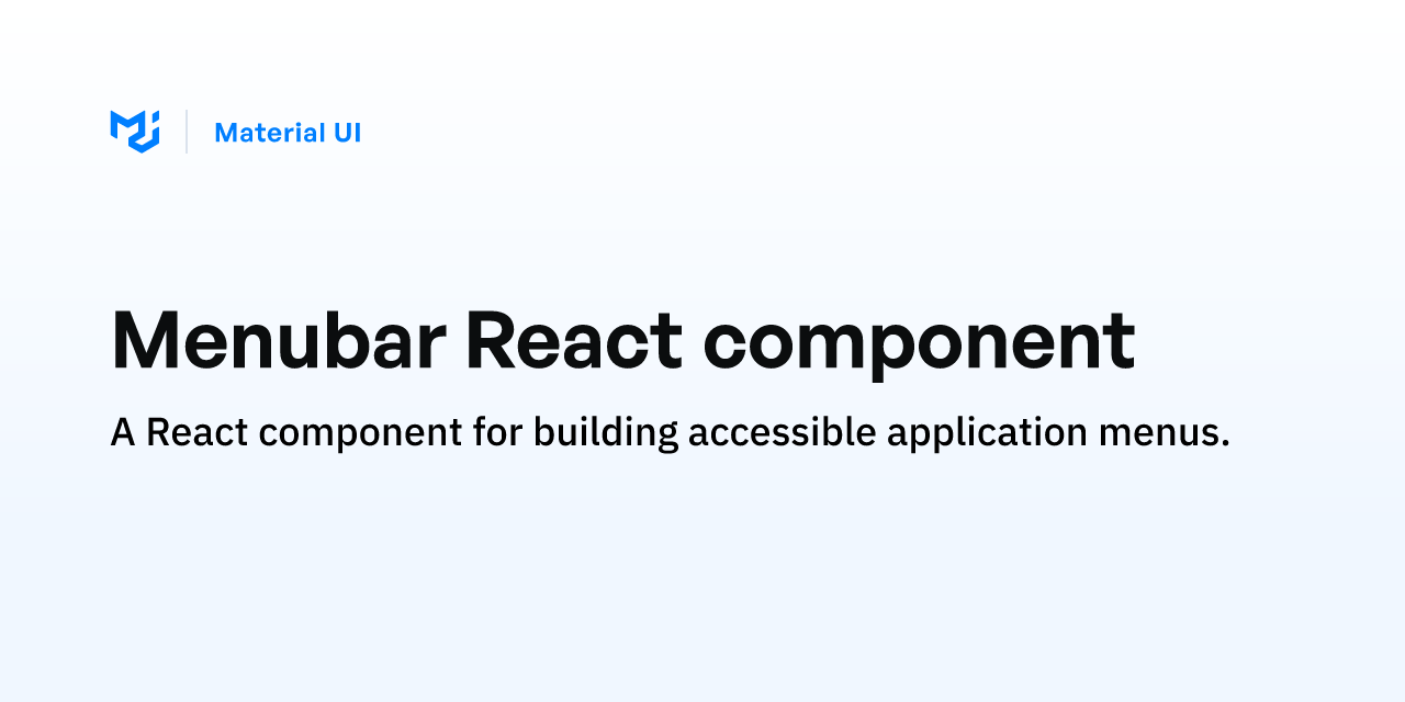 Menubar React component - Material UI